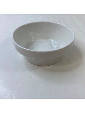 White Ceramic 5" Diameter Ingredient Bowl Simple Design
